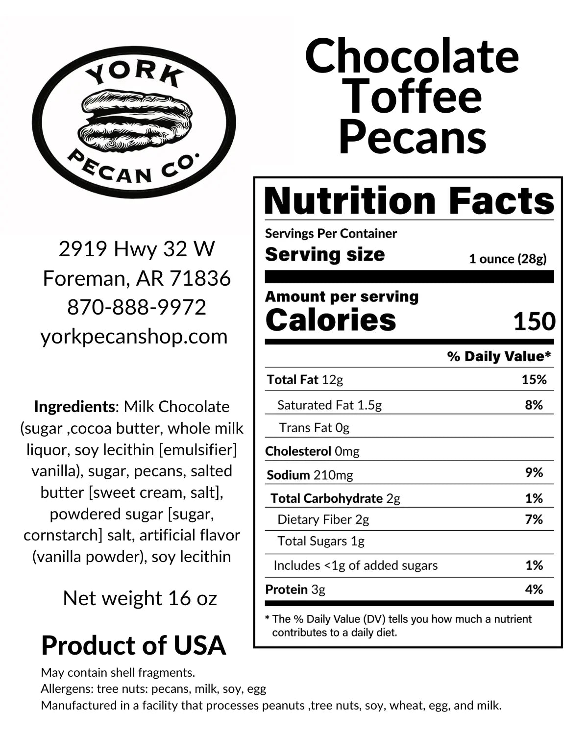 Chocolate Toffee Pecans